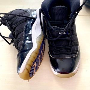 Black patent leather Jordan’s size 1.5 boys